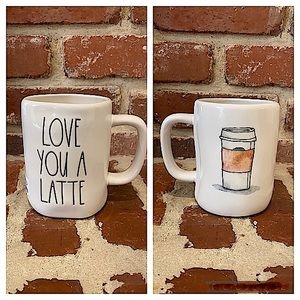 Rae Dunn LOVE YOU A LATTE Double-Sided Mug